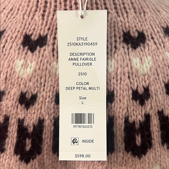 New Veronica Beard Anne Fairisle Pullover Sweater - Picture 6 of 9